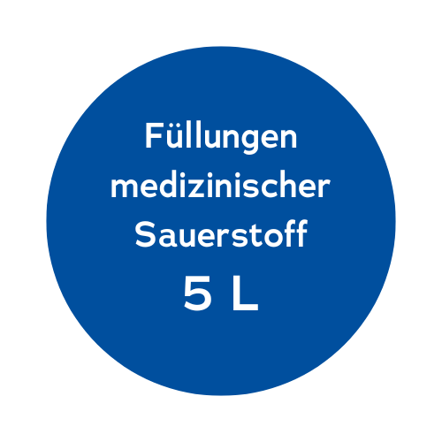 Tausch von Flaschen mit 5 Liter Volumen medizinischem Sauerstoff - Oxyparat