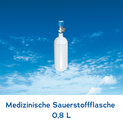 Tausch von Flaschen mit 0,8 Liter Volumen medizinischem Sauerstoff - Oxyparat