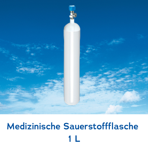 Tausch von Flaschen mit 1 Liter Volumen medizinischem Sauerstoff - Oxyparat