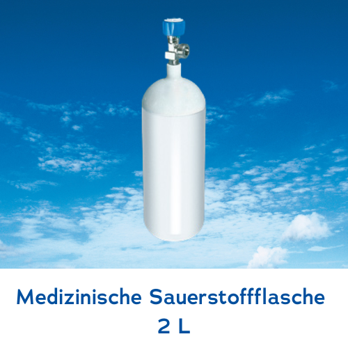 Tausch von Flaschen mit 2 Liter Volumen medizinischem Sauerstoff - Oxyparat