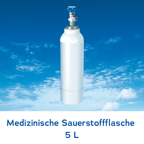 Tausch von Flaschen mit 5 Liter Volumen medizinischem Sauerstoff - Oxyparat